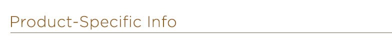 Product-Specific Information