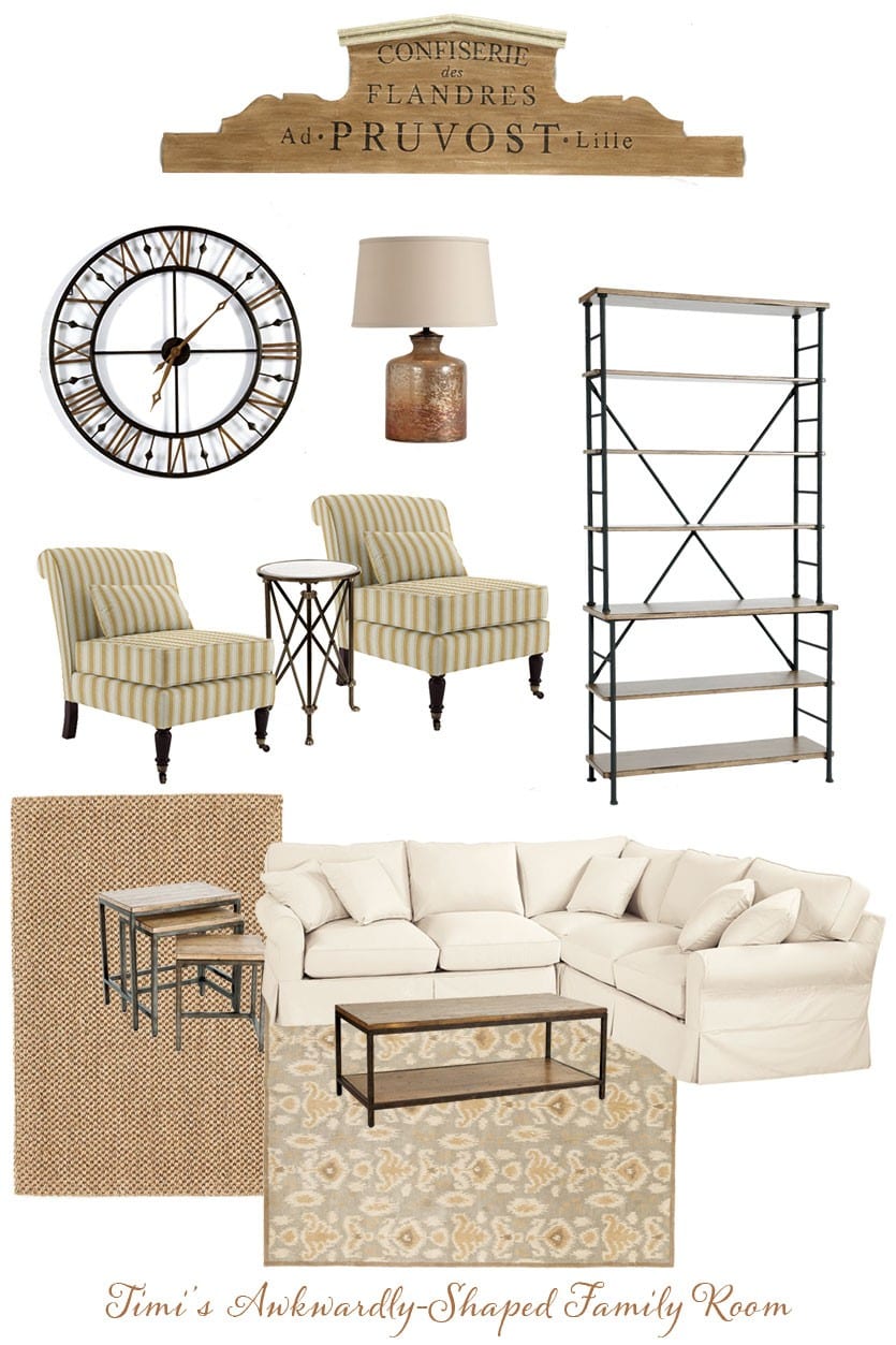 Decorating solution for Timi's Awkwardly Shaped Living Room