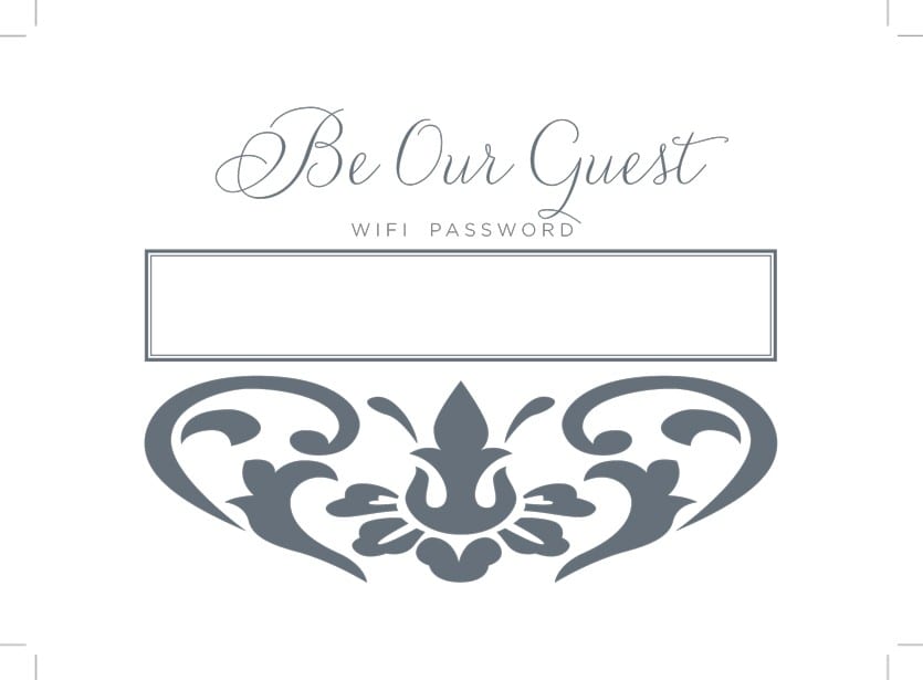 Printable Wifi Password Sign