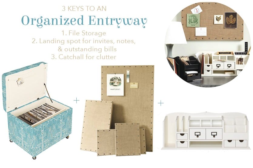 Clutter solutions for an entryway