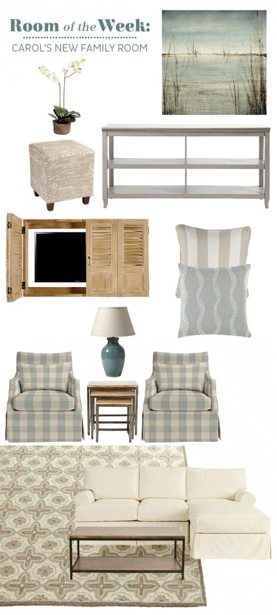 Decorating a new build family room