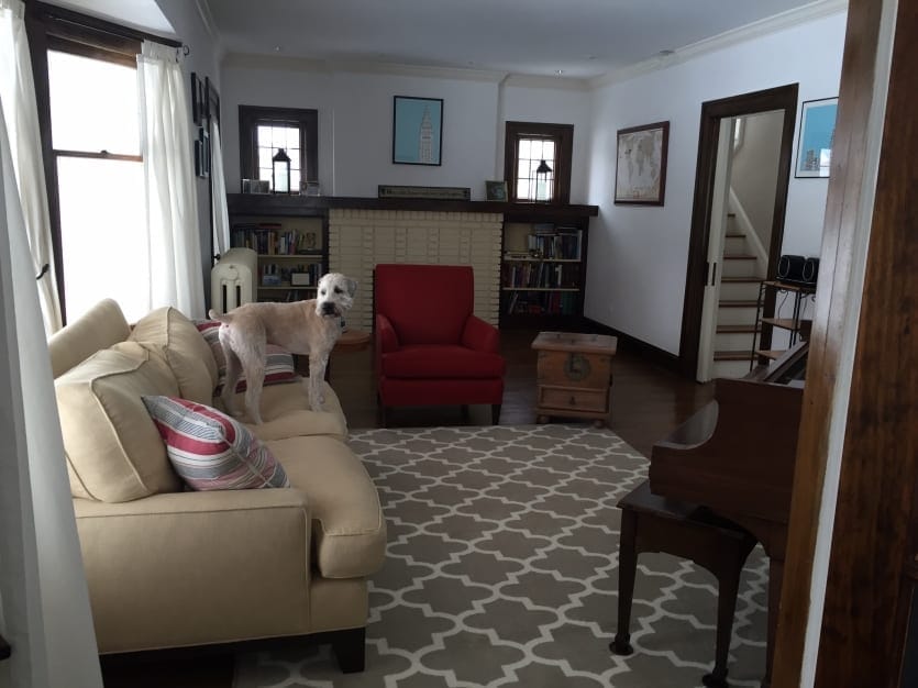 Layout for an awkward, small living room