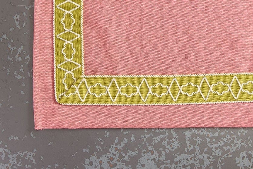 Create a corner with the trim at a 45 degree angle