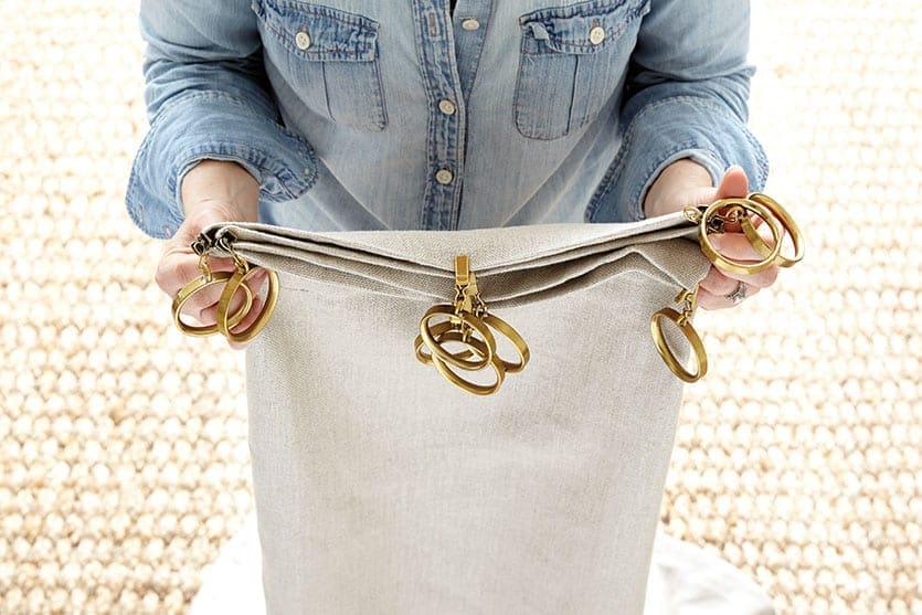 How to Evenly Space Nine Curtain Ring Clips on a Drapery Panel