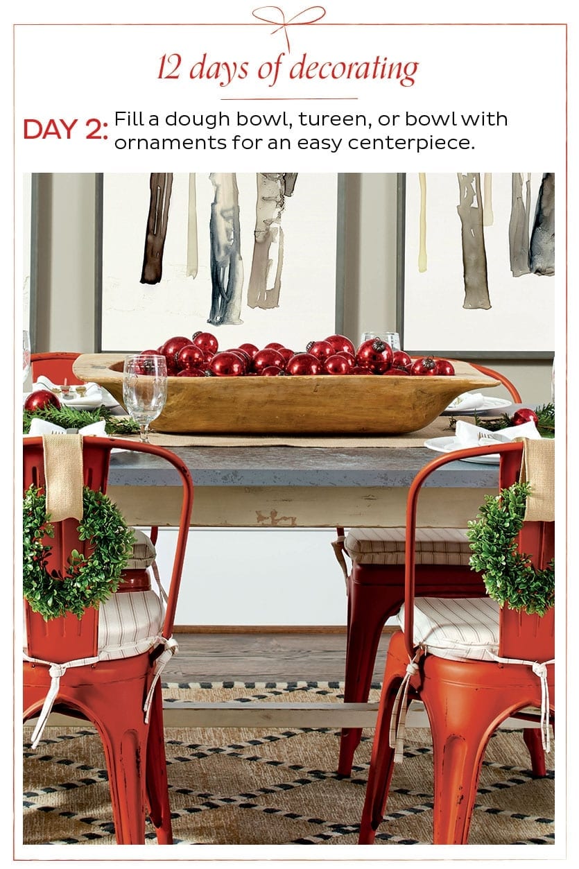 Fill a Dough Bowl with Ornaments How To Decorate