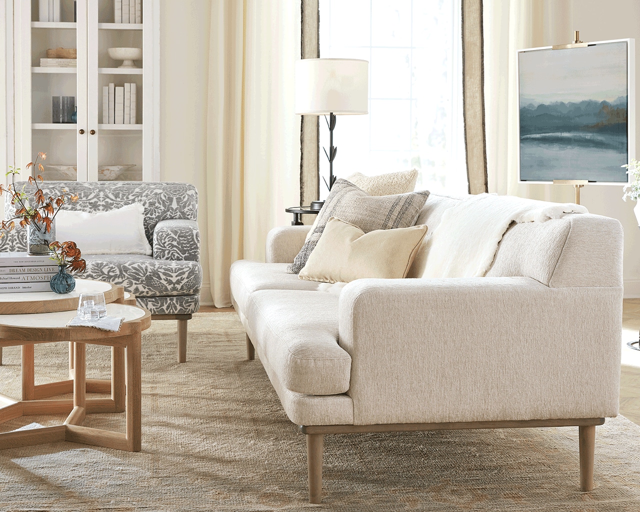 Best sofa fabric for neutral couch from Ballard Designs