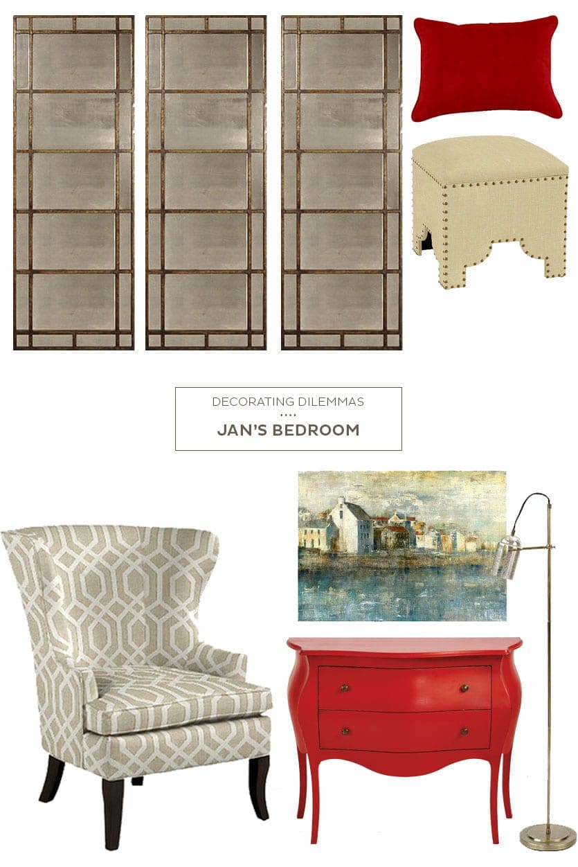 We help Jan decorater her master bedroom