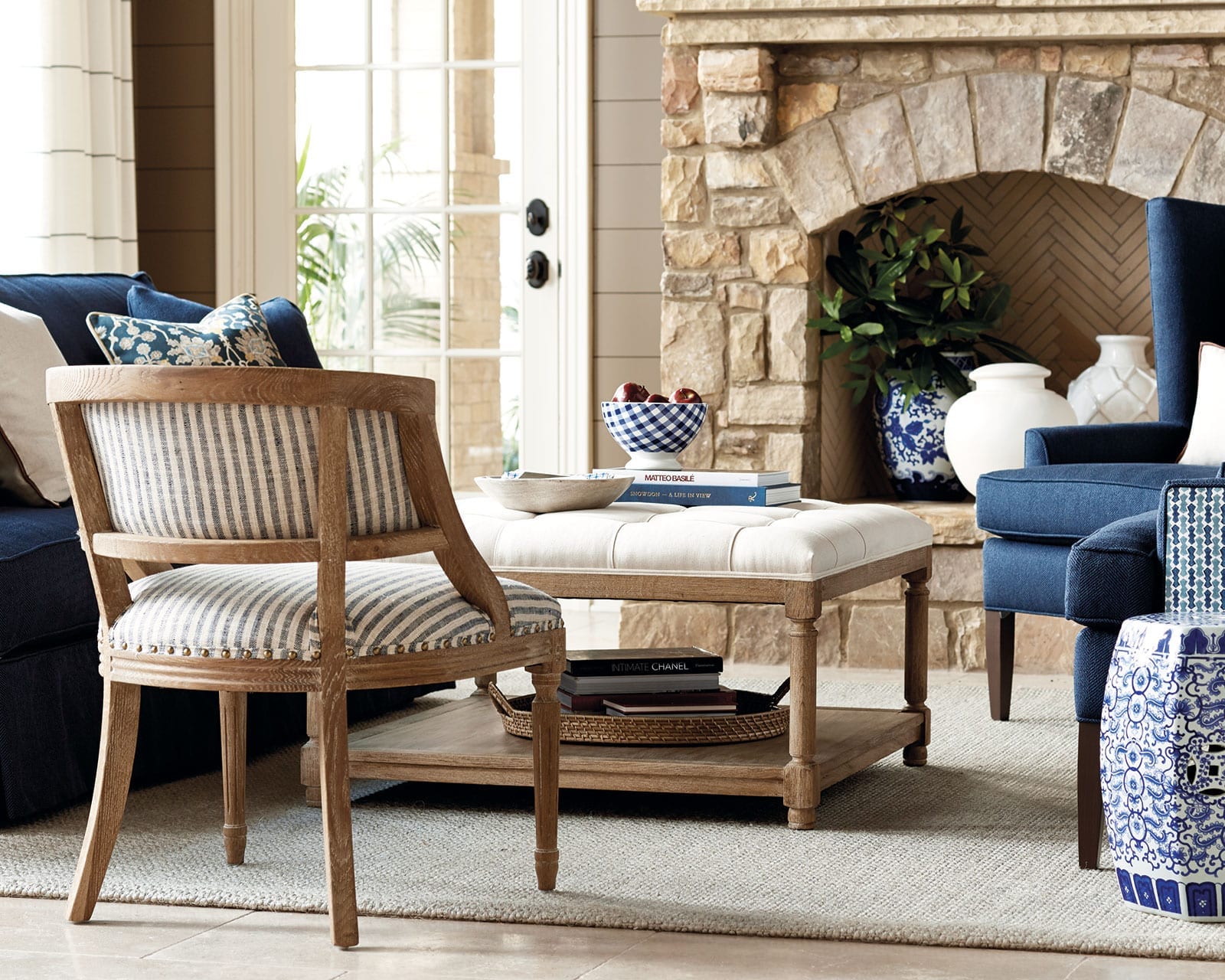 Add occasional chairs to your living room to pull up extra seating for guests