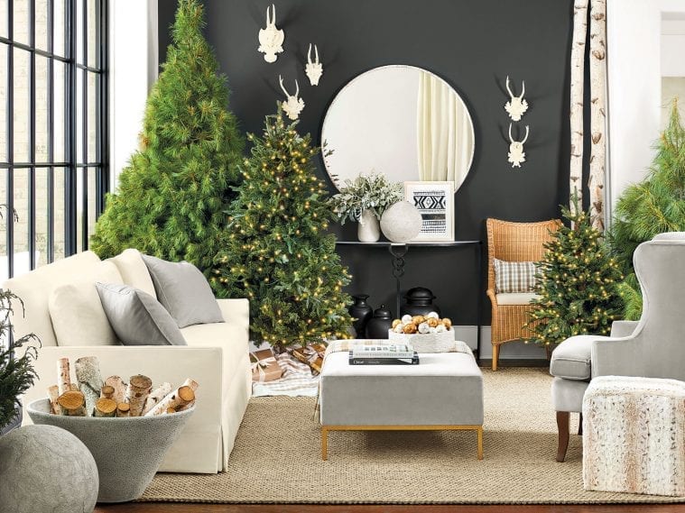 Holiday Color Trend Black, White, and Green How to Decorate