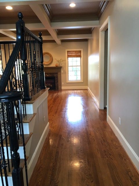 Living room entrance from staircase in listener's living room