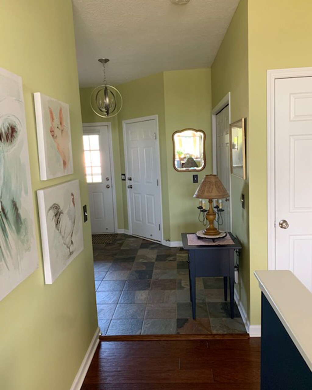 Brenda's citron green entryway
