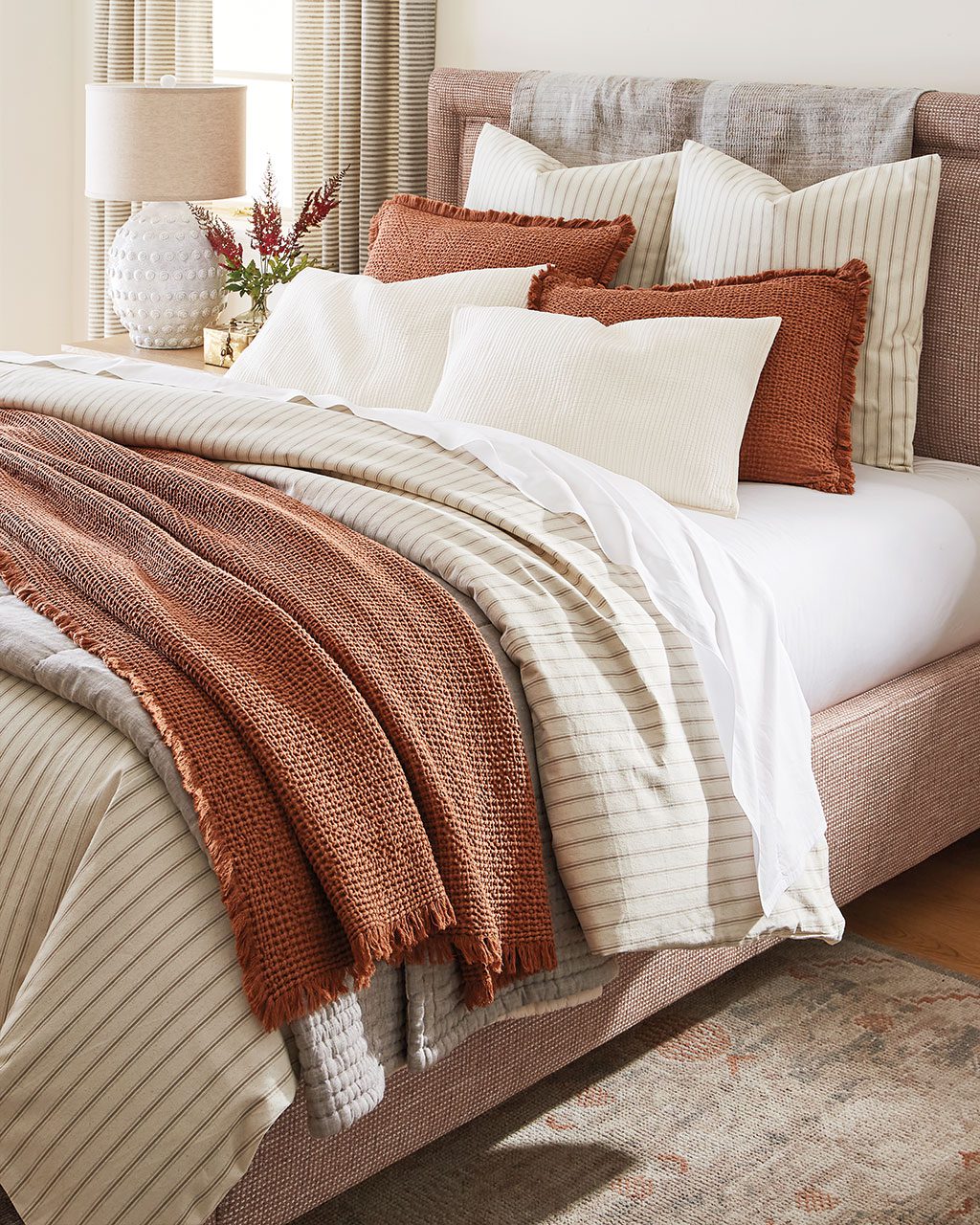 Adding Interest to Layered Neutral Bedding - On Sutton Place