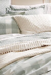 Bedding and Bath furnishings and decorations display | Ballard Designs