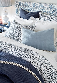 Bedding and Bath furnishings and decorations display | Ballard Designs